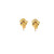 10K Yellow Gold Diamond Heart Earrings 0.50ct 