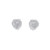 10K White Gold Diamond Heart Earrings 0.55ct 