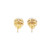 10K Yellow Gold Diamond Circle Earrings 0.35ct 
