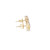 10K Yellow Gold Baguette Diamond Earrings 0.45ct 