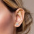 10K Yellow Gold Diamond Circle Earrings 0.35ctw