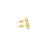 10K Yellow Gold Baguette Diamond oval Earrings 0.50ct 