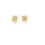 10K Yellow Gold Diamond Round Earrings 0.85ct 