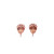 10K Rose Gold Diamond Round Earrings 0.90ct 