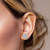 10K Rose Gold Diamond Round Earrings 0.90ct 