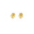 10K Yellow Gold Diamond Crown Style Earrings 0.45ct 