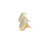 10K Yellow Gold Diamond Flower Earrings 1.70ct 