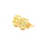 10K Yellow Gold Flower Canary Diamonds Earrings 1.70Ct 