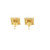 10K Yellow Gold Diamond Square Earrings 1.55ct 