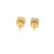 10K Yellow Gold Diamond Round Earrings 0.85ctw