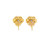 10K  Yellow Gold Flower Diamond Earrings 5.00ct