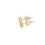 10K  Yellow Gold Flower Diamond Earrings 0.35ct