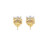 10K  Yellow/White Gold Diamond Earrings 1.65ct
