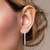 10kt White Gold Hoop Diamond Earrings 0.55ctw
