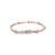 10K  White/Rose Gold Baguette Diamond Heart Bracelet 2.95ct