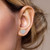 10K Yellow Gold Micro Pave Diamond Heart Earrings 0.20ctw