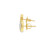 10K Yellow Gold Baguette Diamond Heart Earrings 0.25ctw