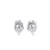 10K White Gold Diamond Flower Earrings 0.55ctw