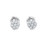 10K White Gold Diamond Flower Earrings 0.55ctw