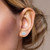 10K White Gold Diamond Flower Earrings 0.55ctw