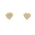 10K Yellow Gold Diamond Heart Earrings 0.21ctw