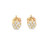 10K  Yellow Gold Diamond Flower Earrings 0.60ct