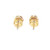 10K  Yellow Gold Diamond Flower Earrings 0.50ct