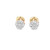 10K  Yellow Gold Diamond Flower Earrings 0.50ct