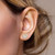 14K  Yellow Gold  Diamond Earrings 0.90ct