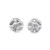14K  White Gold Baguette Diamond Earrings 2.55ct