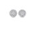 10K  White Gold Baguette Diamond Earrings 1.05ctw