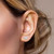 10K  White Gold Solitaire Diamond Earrings 0.30ctw