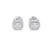 10K  White Gold Baguette Diamond Earrings 0.37ctw