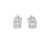 10K  White Gold Baguette Diamond Earrings 0.25ctw