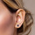 10K  White Gold Brown Diamond Earrings 0.55ctw