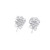10K  White Gold Flower Diamond Earrings 1.05ctw