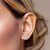 10K  Rose Gold Baguette Diamond Earrings 0.45ctw
