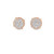 10K  Rose Gold Diamond Earrings 0.95ctw
