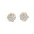 10K  Yellow Gold Diamond Flower Earrings 1.35ctw