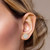 10K  Yellow Gold Diamond Flower Earrings 1.35ctw