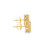 10K  Yellow Gold Diamond Flower Earrings 2.60ctw