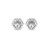 10K  White Gold Diamond Flower Earrings 5.05ctw