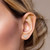 10K Rose Gold Baguette Diamond Heart Earrings 0.25ct 