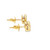 10K Yellow Gold Baguette Diamond Heart Earrings 0.40ct 