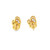 10K Yellow Gold Baguette Diamond Heart Earrings 0.40ct 