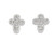 10K White Gold Baguette Diamond Cross Earrings 0.65ct 
