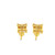 10K Yellow Gold Baguette Diamond Earrings 0.90ctw