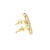 10K Yellow Gold Baguette Diamond Star Earrings 0.80ctw