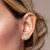 10K Yellow Gold Baguette Diamond Earrings 0.55ctw