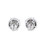 10K  White Gold Baguette Diamond Round Earrings 1.05ctw